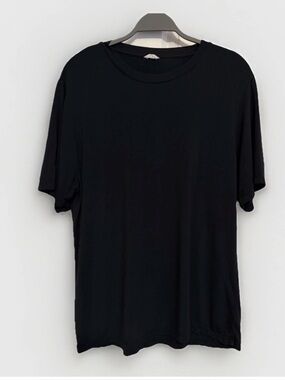Eberjey Short Sleeve Women’s Pajama Top Black Size L Tencel Spandex Loungewear